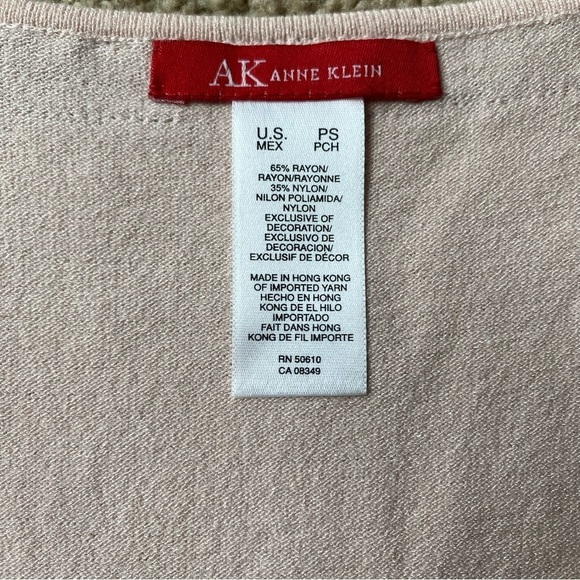 Anne Klein Sweater Set Cardigan Tank Top Pink Black Floral - Picture 10 of 10